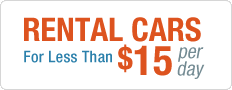 Car Rentals for less than $15 per day