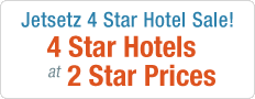 Jetsetz 4 Star Hotel Sale! 4 Star Hotels at 2 Star Prices